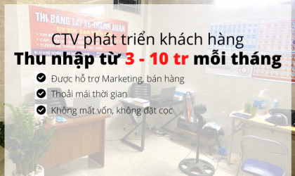 Tuyển CTV phát triển khách hàng cùng Bằng lái xe giá rẻ Tuyển CTV phát triển khách hàng cùng Bằng lái xe giá rẻ