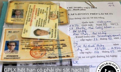 Giấy phép lái xe hết hạn có phải thi sát hạch lại không? Giấy phép lái xe hết hạn có phải thi sát hạch lại không?