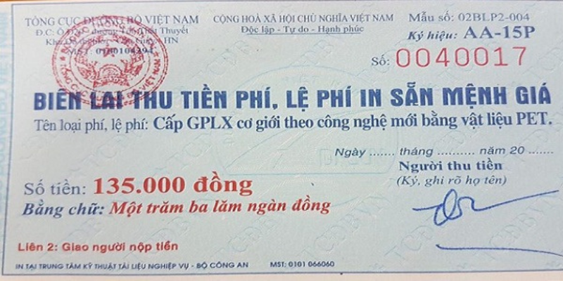 chi phí thi bằng lái xe máy