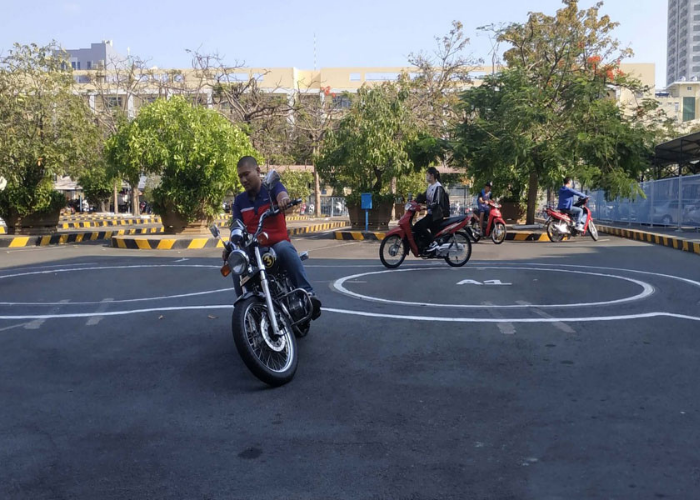 sân thi bằng lái A2 tại Hà Nội