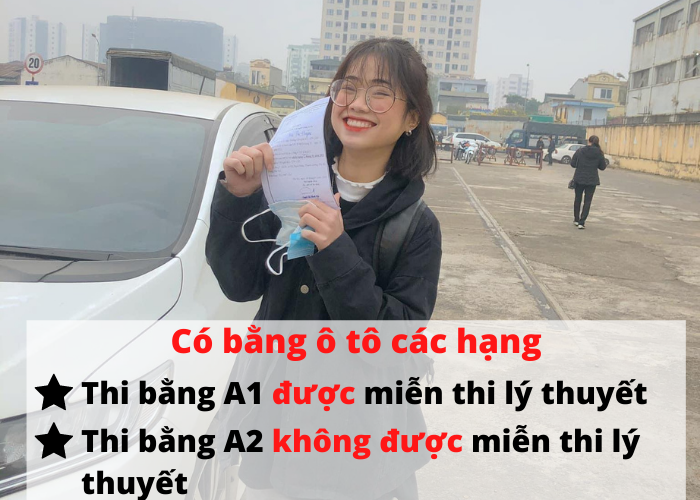 có bằng b2 có cần thi lý thuyết a1 không