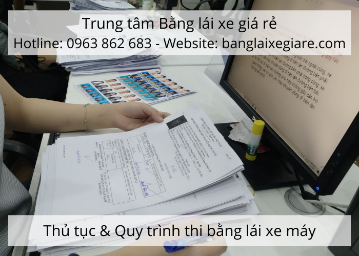 thủ tục thi bằng lái xe máy