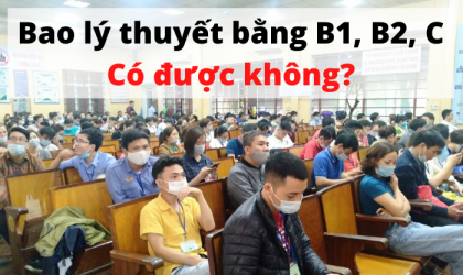 Học bằng lái xe B2, C, B1 bao lý thuyết có được không? Học bằng lái xe B2, C, B1 bao lý thuyết có được không?